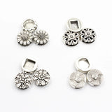 20pcs Flowers Metal Slider Beads For DIY Bracelet Necklace Making K06283