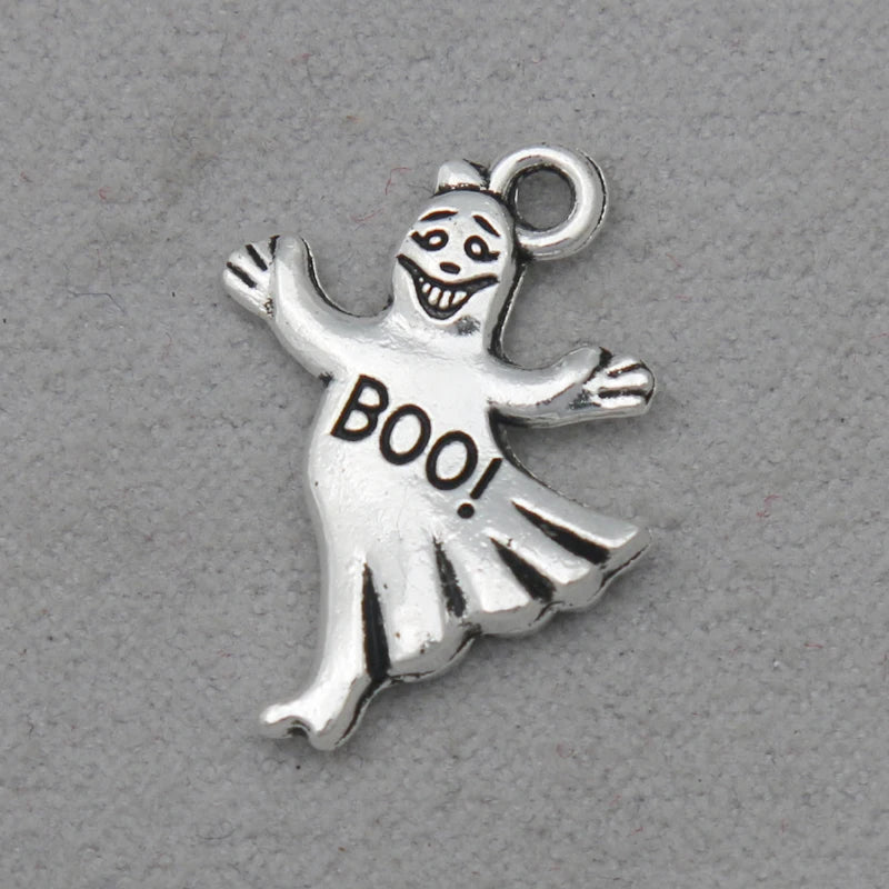 20pcs Halloween Ghost Alloy Charms BOO