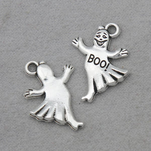 20pcs Halloween Ghost Alloy Charms BOO