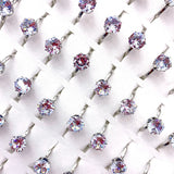 Vintage Crystal Rhinestone Wedding Ring for Women, Set of 20