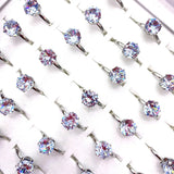 Vintage Crystal Rhinestone Wedding Ring for Women, Set of 20