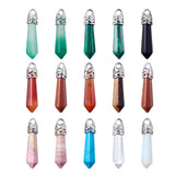 20pcs Natural Stone Charms Pendants for Jewelry Making