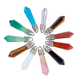 20pcs Natural Stone Charms Pendants for Jewelry Making