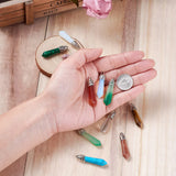 20pcs Natural Stone Charms Pendants for Jewelry Making