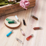 20pcs Natural Stone Charms Pendants for Jewelry Making