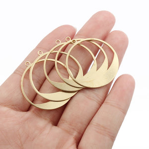 20pcs Brass Open Round Pendant for Earring Jewelry Making
