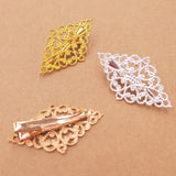 20pcs Copper Flower Hairpin Barrettes Hairgrips for Women DIY Jewelry