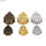 20pcs Filigree Crafts Hollow Embellishments Bronze Tone Ornaments