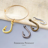 20pcs Fish Hook Charm Pendants for DIY Jewelry Making, 5 Colors
