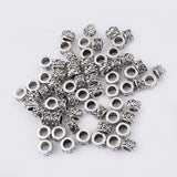 20pcs Flat Cylindrical Spacer Round Beads for Charm Bracelet DIY Craft