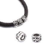 20pcs Flat Cylindrical Spacer Round Beads for Charm Bracelet DIY Craft