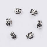 20pcs Flat Cylindrical Spacer Round Beads for Charm Bracelet DIY Craft