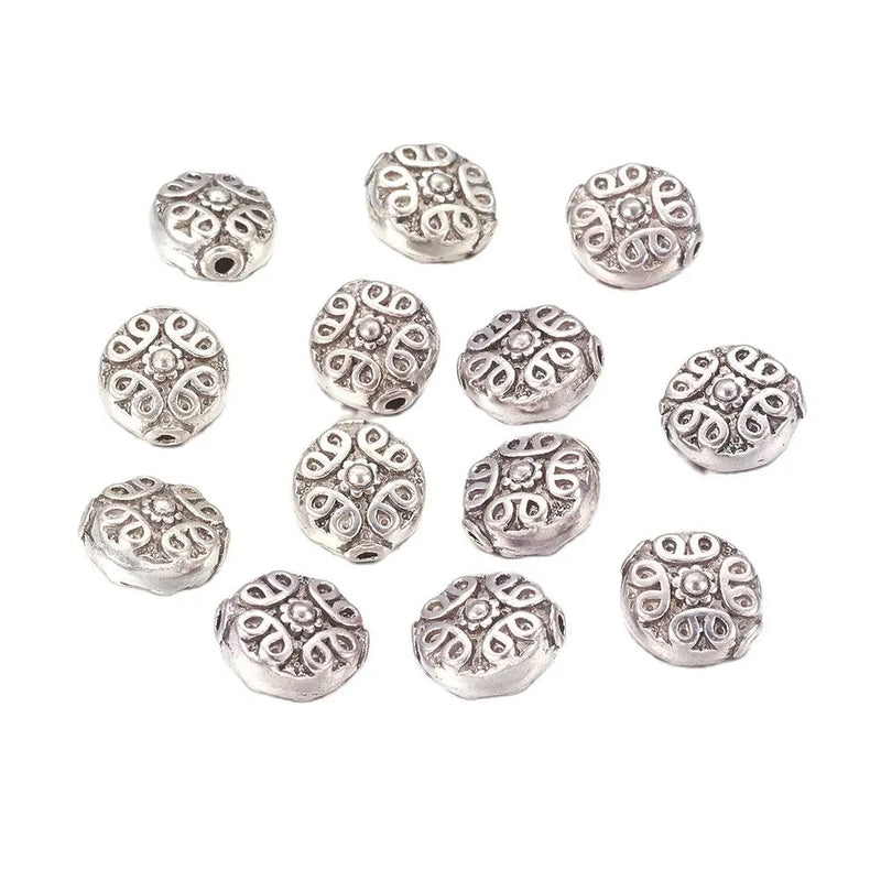 20pcs Tibetan Style Spacer Beads for Jewelry Making DIY Antique Silver