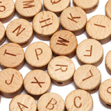20pcs Beech Letter Beads Wooden DIY Jewelry Making Baby Teething Necklace 15mm