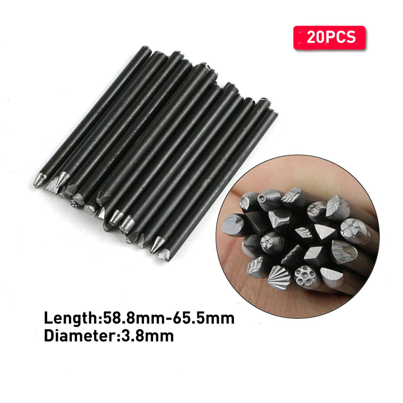 20pcs Flower Metal Stamp 3.5mm Silver Stamping Tools for Jewelry Making