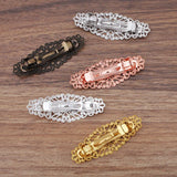 20pcs French Barrette Spring Hair Clips Gold Hairpin Base Setting