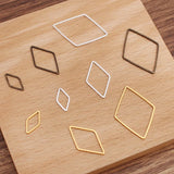 20pcs Diamond Charm Pendants for Resin Frame Mold DIY Jewelry Making