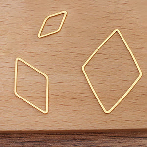 20pcs Diamond Charm Pendants for Resin Frame Mold DIY Jewelry Making