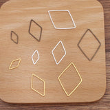 20pcs Diamond Charm Pendants for Resin Frame Mold DIY Jewelry Making