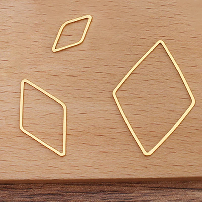 20pcs Diamond Charm Pendants for Resin Frame Mold DIY Jewelry Making
