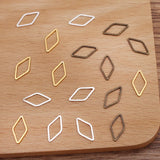 20pcs Diamond Charm Pendants for Resin Frame Mold DIY Jewelry Making