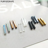 20pcs Glass Square Tube Beads for DIY Jewelry Earrings Bracelet Necklace Pendant