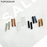 20pcs Glass Square Tube Beads for DIY Jewelry Earrings Bracelet Necklace Pendant