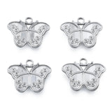 20pcs 304 Stainless Steel Butterfly Pendant Settings for Necklace DIY Jewelry