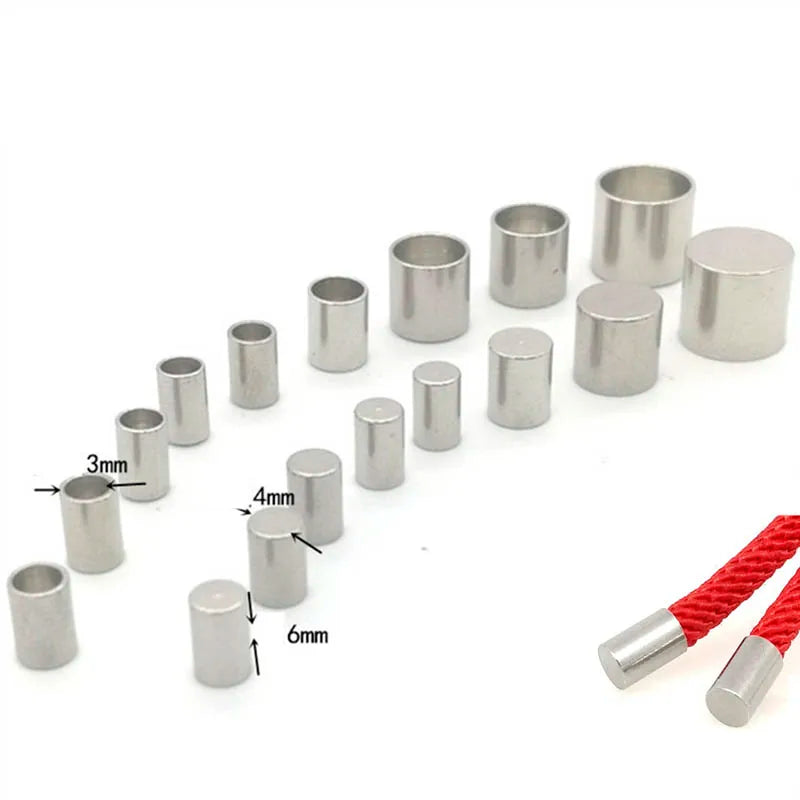 20pcs Stainless Steel Leather Cord End Caps for Jewelry Making DIY