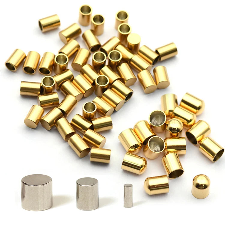20pcs Stainless Steel Leather Cord End Caps for Jewelry Making DIY