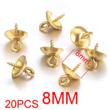 20pcs Stainless Steel Eye Pins for DIY Jewelry Making
