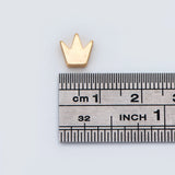 20pcs 8mm Crown Beads, 18K Brass Charms, DIY Jewelry Findings (GB-236-1)
