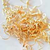 20pcs Real Plated Brass Earwire Ear Hooks (GB-233)
