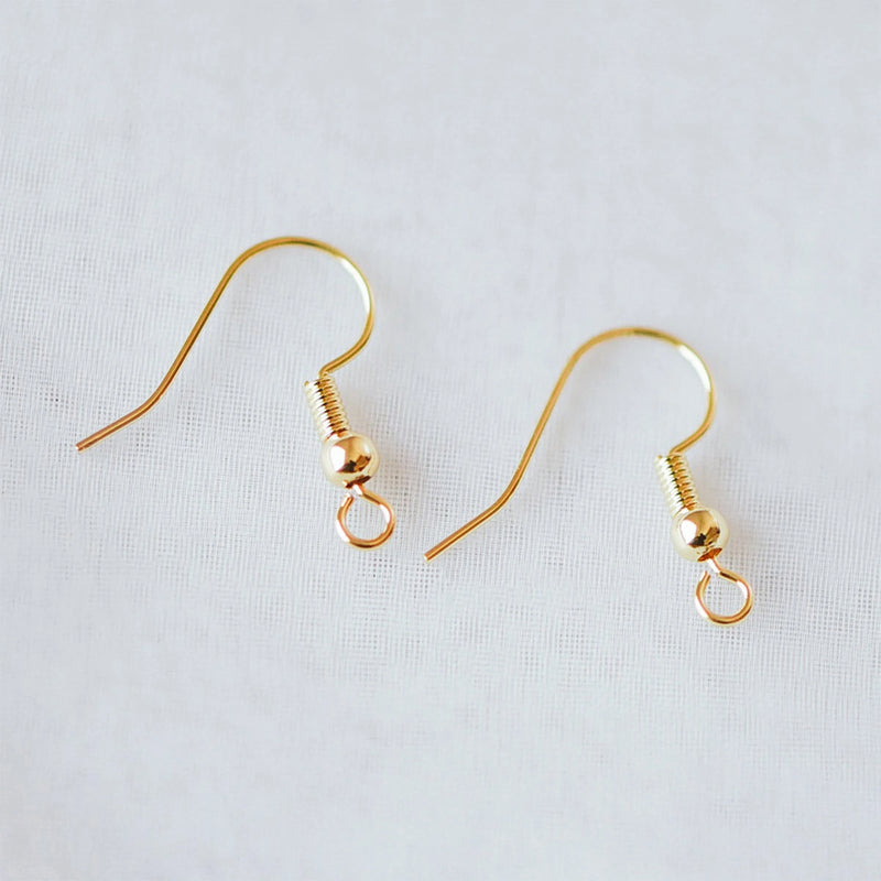 20pcs Real Plated Brass Earwire Ear Hooks (GB-233)