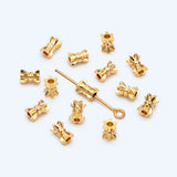 20pcs Gear Spacer Beads 5x4mm 18K Plated Brass Tube Spacer Beads