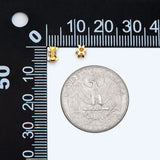 20pcs Gear Spacer Beads 5x4mm 18K Plated Brass Tube Spacer Beads