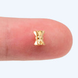 20pcs Gear Spacer Beads 5x4mm 18K Plated Brass Tube Spacer Beads