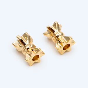 20pcs Gear Spacer Beads 5x4mm 18K Plated Brass Tube Spacer Beads