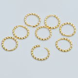 20pcs Plated Brass Jump Rings 11mm Twisted Split Jumpring Loop Hoop Earrings