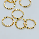 20pcs Plated Brass Jump Rings 11mm Twisted Split Jumpring Loop Hoop Earrings