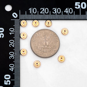 20pcs Plated Brass Round Spacer Beads Jewelry Making Supplies