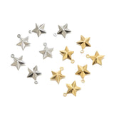 20pcs Stainless Steel Star Charm Pendants for DIY Jewelry Making