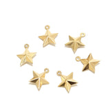 20pcs Stainless Steel Star Charm Pendants for DIY Jewelry Making