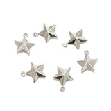 20pcs Stainless Steel Star Charm Pendants for DIY Jewelry Making