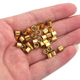 20pcs Stainless Steel Crimp End Caps Tassel Beads Round Leather Bracelet