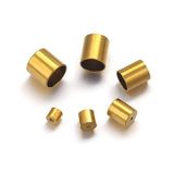 20pcs Stainless Steel Crimp End Caps Tassel Beads Round Leather Bracelet