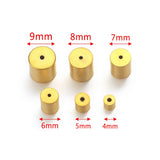 20pcs Stainless Steel Crimp End Caps Tassel Beads Round Leather Bracelet