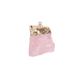20pcs Rose Quartz Crystal Pendant for Women Jewelry