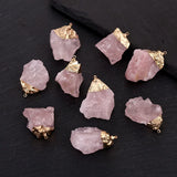20pcs Rose Quartz Crystal Pendant for Women Jewelry