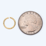 20pcs 12mm Round Open Ring, Real Plated Brass, Geometric Hoop Circle